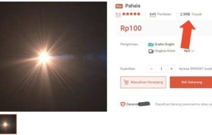 toko di marketplace menjual pahala seharga 100 perak di toko oren (Lambeturah.co.id)