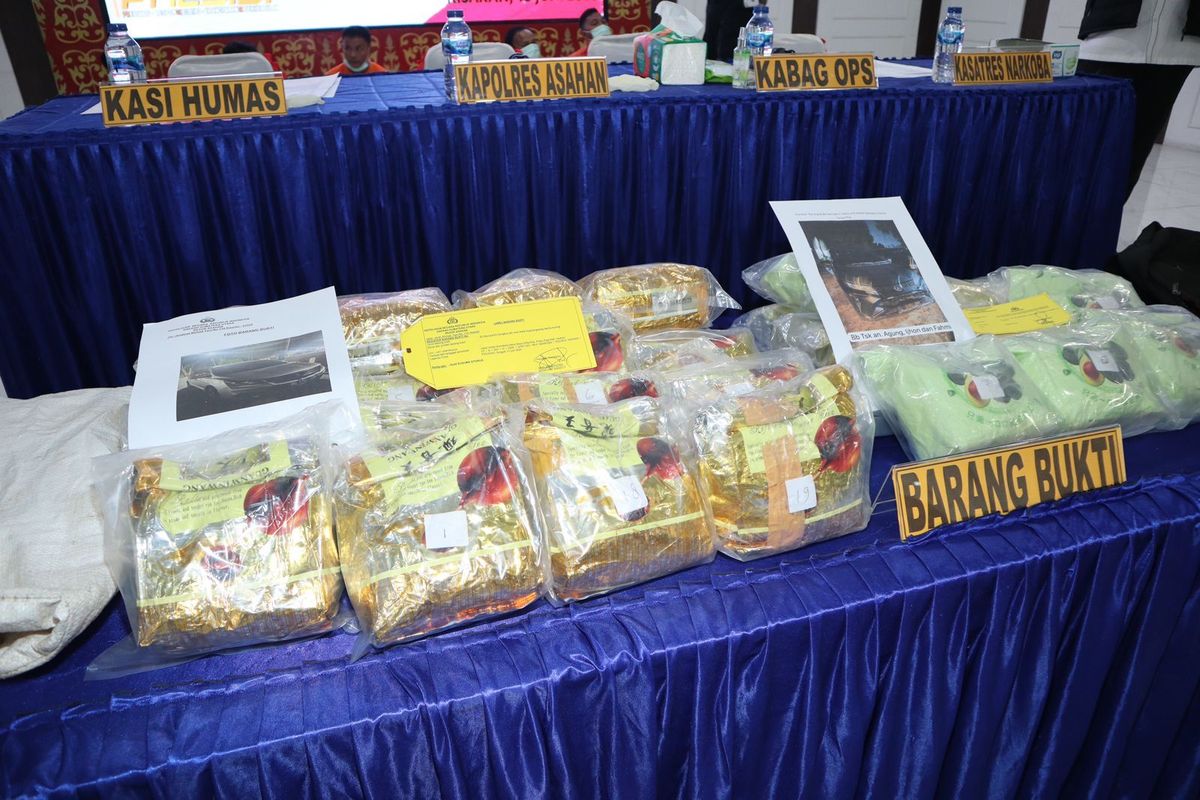 10 Kg Narkoba Sabu Disita di Asahan, Tiga Pengedar Ditangkap Polisi