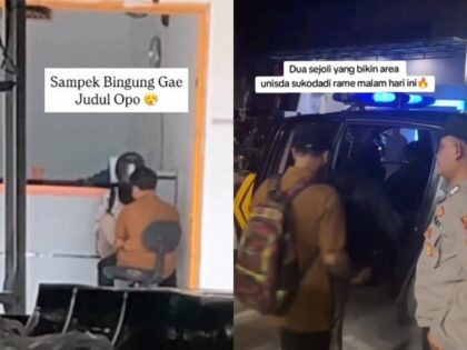 Aksi Mesra Sejoli di Depan Kantor BRILink (lambeturah.co.id)