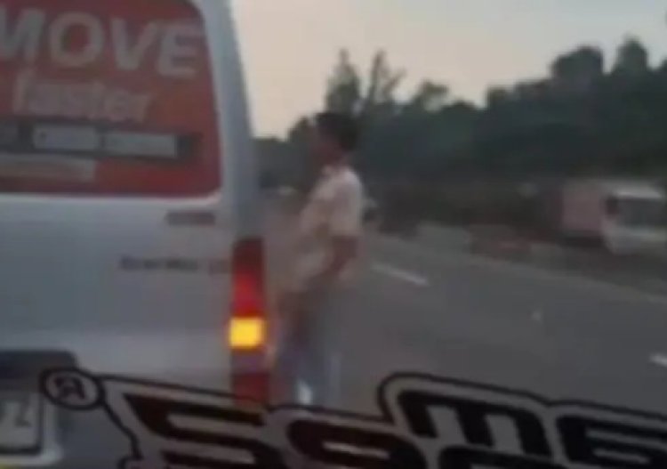 sopir pengendara mobil menodongkan pistol ke pengendara lain (Lambeturah.co.id)