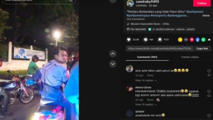 Pemotor Nekat Kabur Saat Ditilang Polisi di Jakarta, Tak Pakai Helm dan Pelat Nomor!