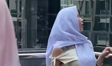 Gaya Hijab Wanita Ini Tuai Sorotan, Netizen (Lambeturah.co.id)