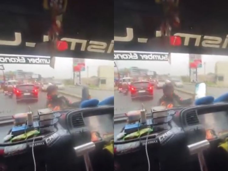 Cekcok Sopir Truk dan Petugas Dishub Viral, Spion Dilipat Paksa Saat Razia