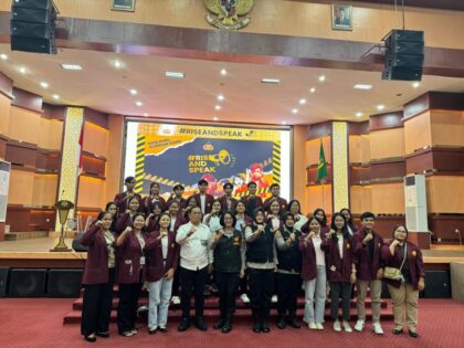 Tim dari Bates Polri menggelar sosialisasi di USU. (Istimewa)