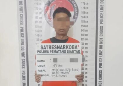 Pelaku yang dialami petugas kepolisian.(istimewa)
