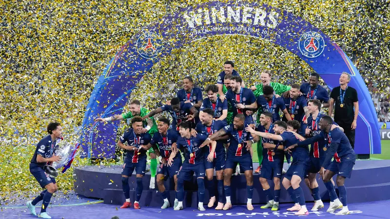 PSG Hancurkan Inter Milan 5-0 di Final Liga Champions 2025, Akhiri Penantian Trofi Si Kuping Besar