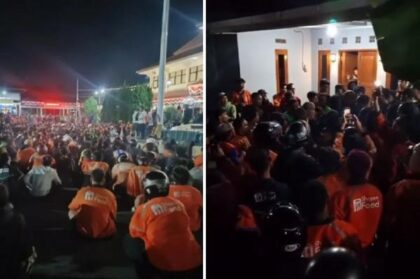 Driver ShopeeFood Dianiaya Customer, Ratusan Ojol Kepung Rumah Pelaku