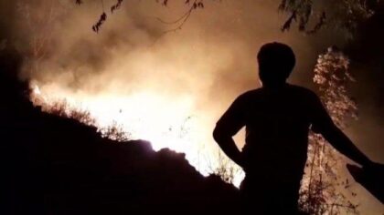 Karhutla di Karo Meluas, Lereng Perbukitan Desa Tongging Terbakar